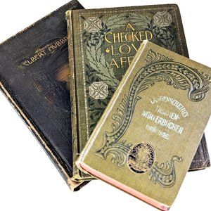 Victorian Art Nouveau Book Bundle Ornate Decorative Home Decor Bookshelf Wealth
